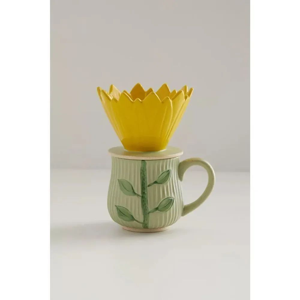 Sunflower Shaped Pour Over Coffee Dripper and Mug Set